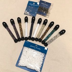 SALE | Lot of 10 Tubes Czech Glass Beads~750pc Pearl Beads~Rhinestones